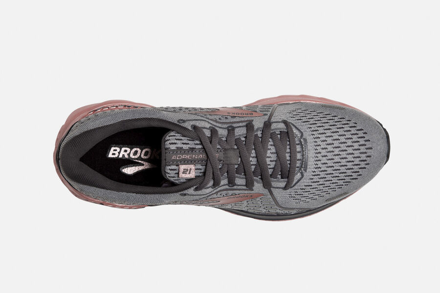 Brooks Adrenaline Gts 21 Road Löparskor Dam - Mörkgrå/Rosa - 5273-NSTJY